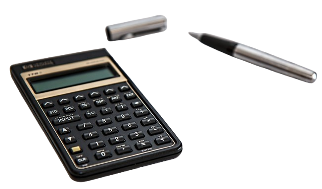 calculadora representando o cálculo preciso de salários, horas extras e adicionais, garantindo conformidade com a legislação trabalhista.